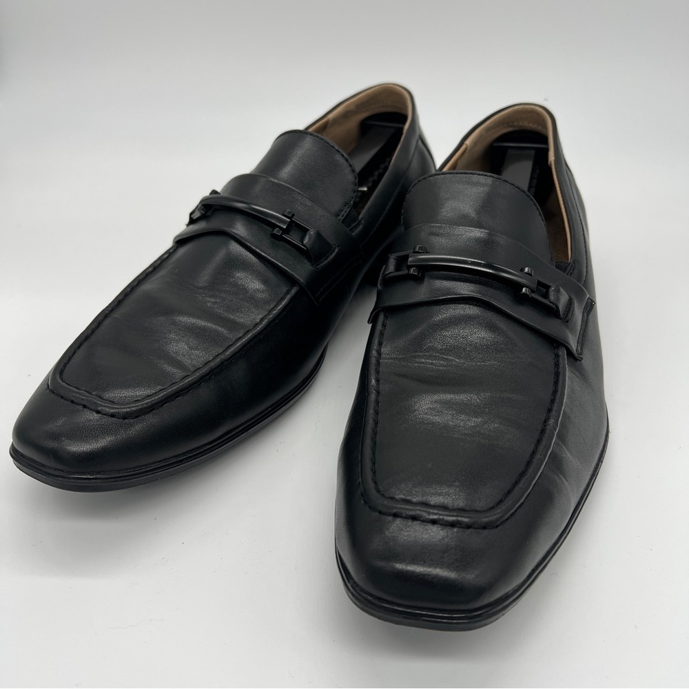 JF J. Ferrar Shadow Men's Black Loafers Dress Shoes Size 10 M Slip-on 754150